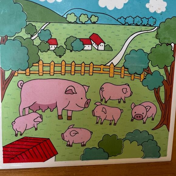Piggy farm scene wall decor - Picture 2 of 6